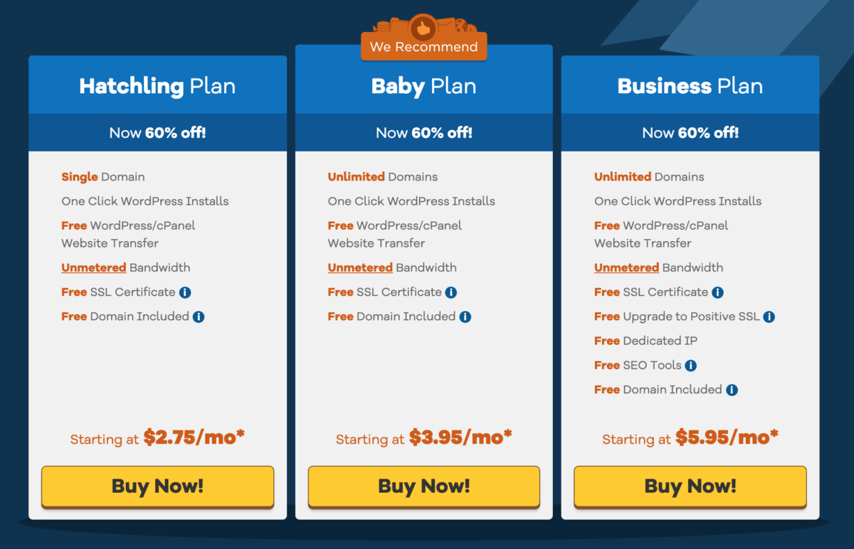 Purchasing Hosting For Your Blog - Select Your Hosting Plan