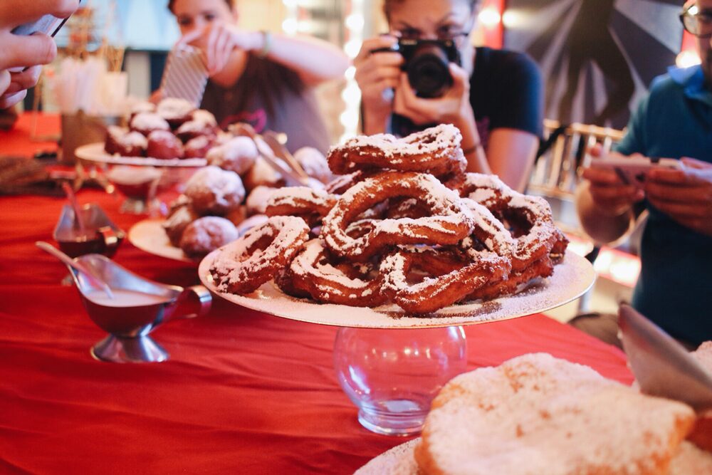 South Florida Bloggers Donut Divas Tasting Event. They have delicious carnival foods all year around like these churros.