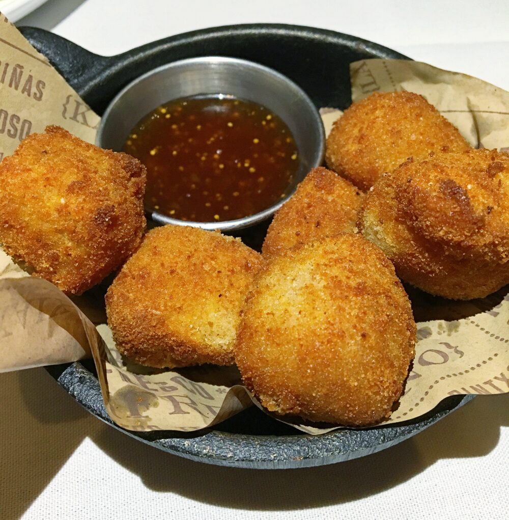 Bulla croquetas de jamon with fig sauce