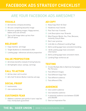 Facebook Ads Strategy Checklist