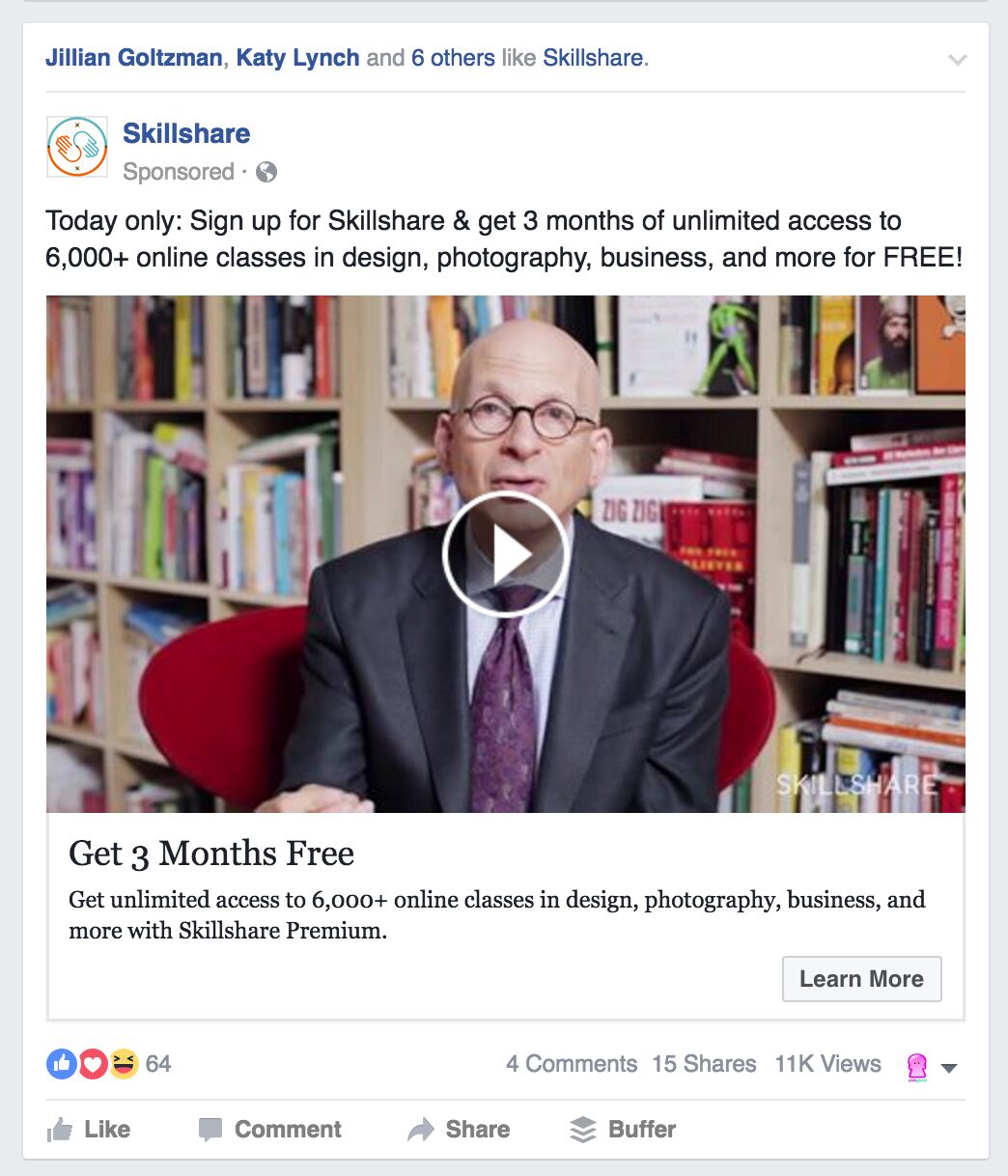 Facebook Ads Get More Video Views Objective Example