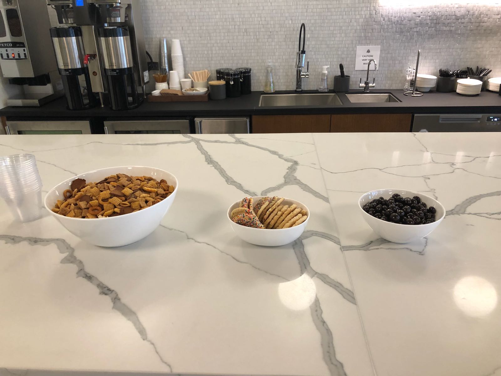 Orlando Bloggers June 2018 Meetup snacks from Industrious Orlando