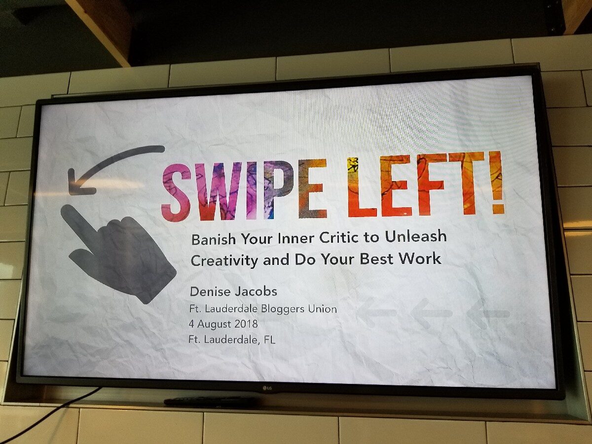 Denise Jacobs speaks to Ft Lauderdale Bloggers about creativity