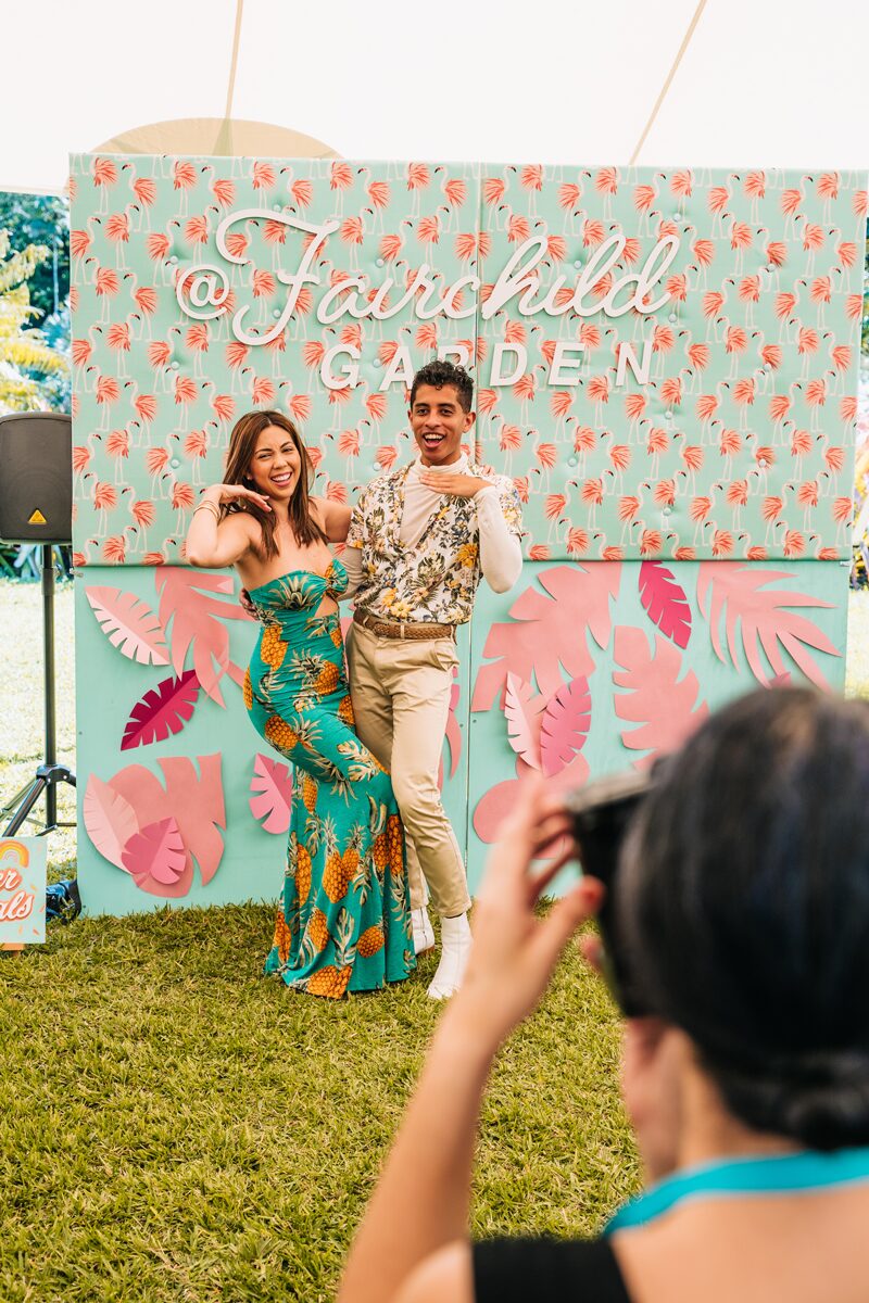 Top Miami Bloggers 2018 - South Florida Blogger Awards - Fairchild Garden photobooth Fabric & Paper Fairchild backdrop by Dapper Animals