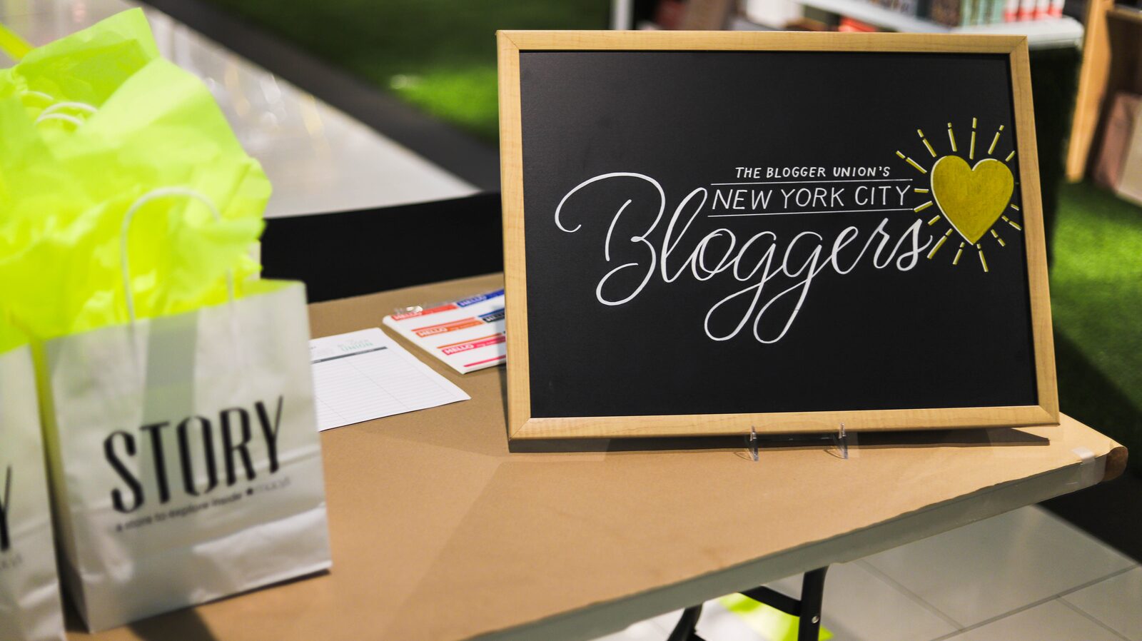 New York City Bloggers - Registration Table