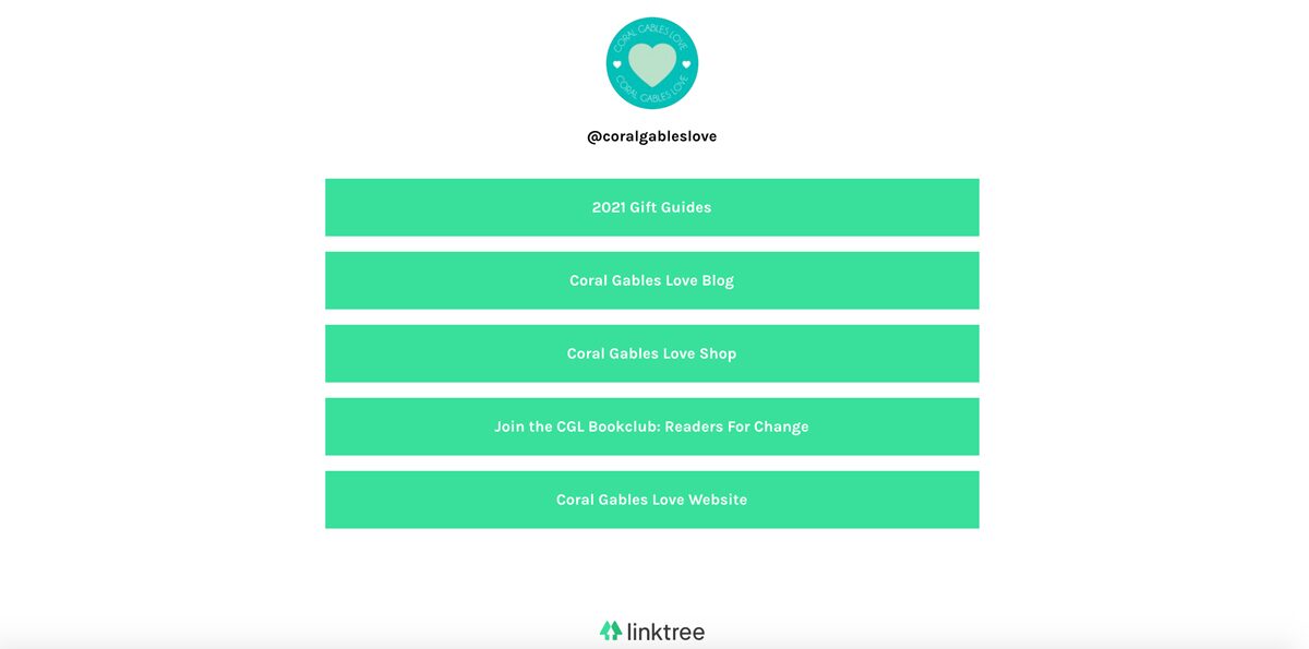 How to create a linktree with WordPress: linktree example