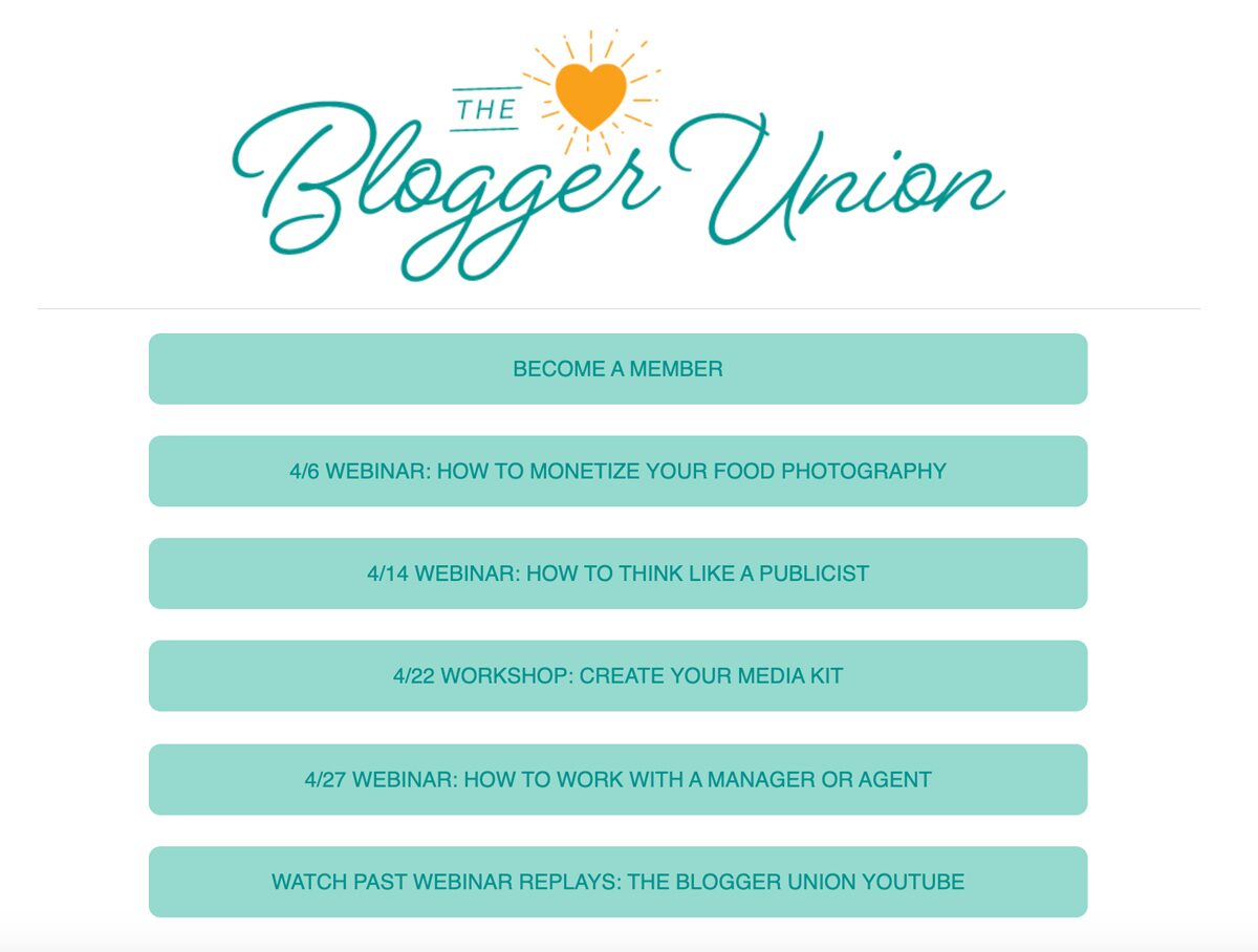 what is an instagram landing page - the blogger unione xample