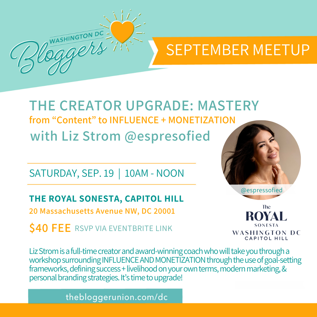 The Creator Upgrade: Our September DC Bloggers Workshop